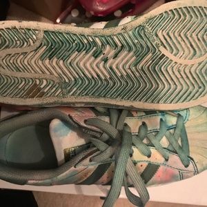 Adidas superstar tie died shoes